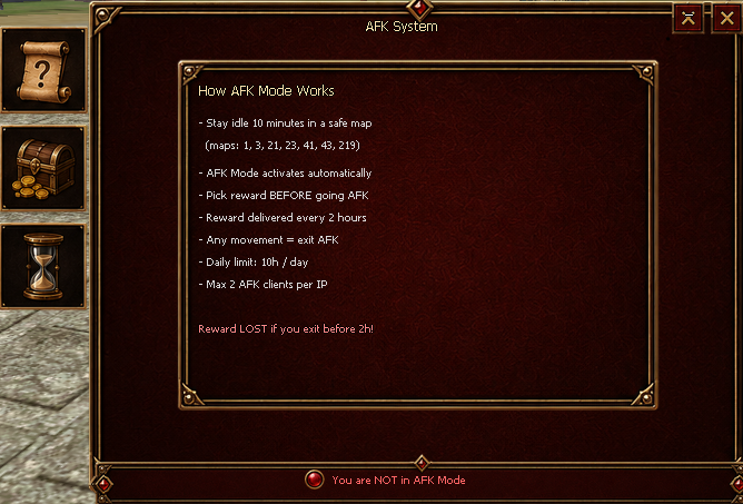 AFK System rules
